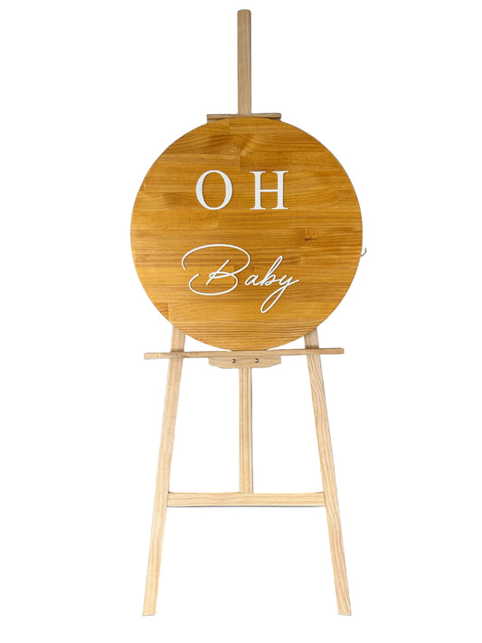 'OH Baby' Sign and Easel Stand