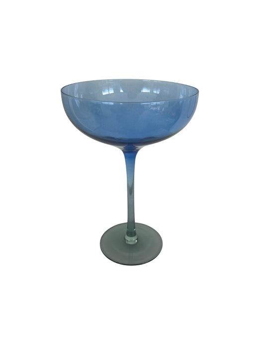 Cocktail / Champagne Coupes - Blue and Green